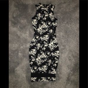 Black and White Floral Dress